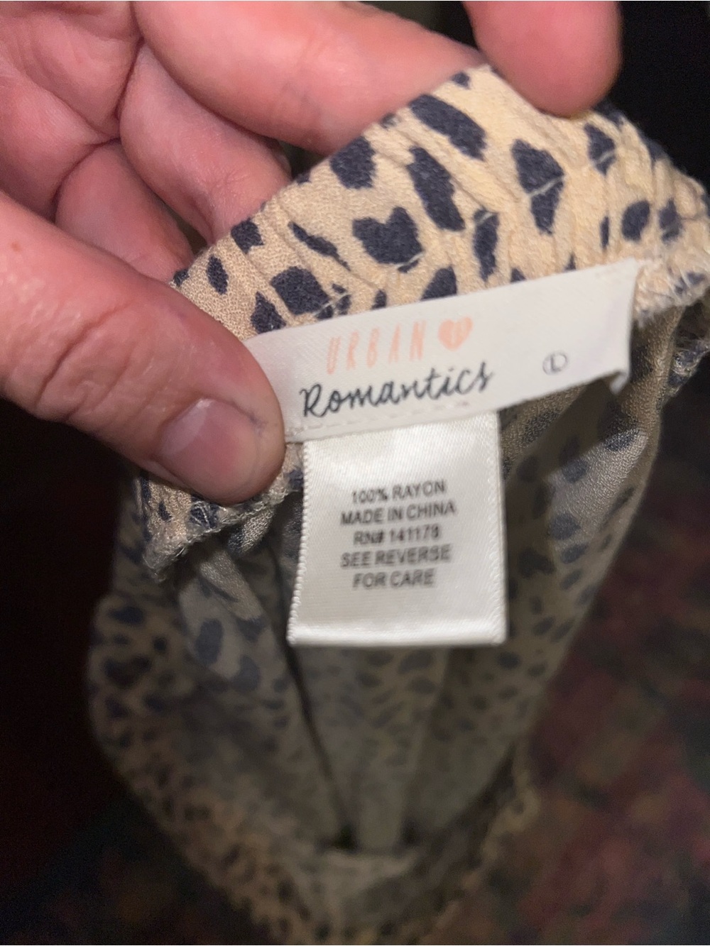 URBAN Romantics Beige and Black Leopard Midi Skirt - Picture 3 of 3